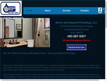 Tablet Screenshot of aboveandbeyondplumbingllc.com